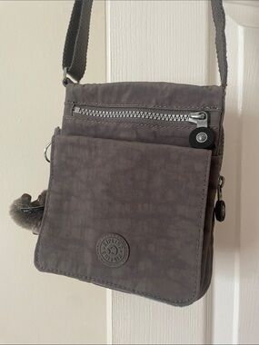 Kipling Small Gray Crossbody Messenger Bag